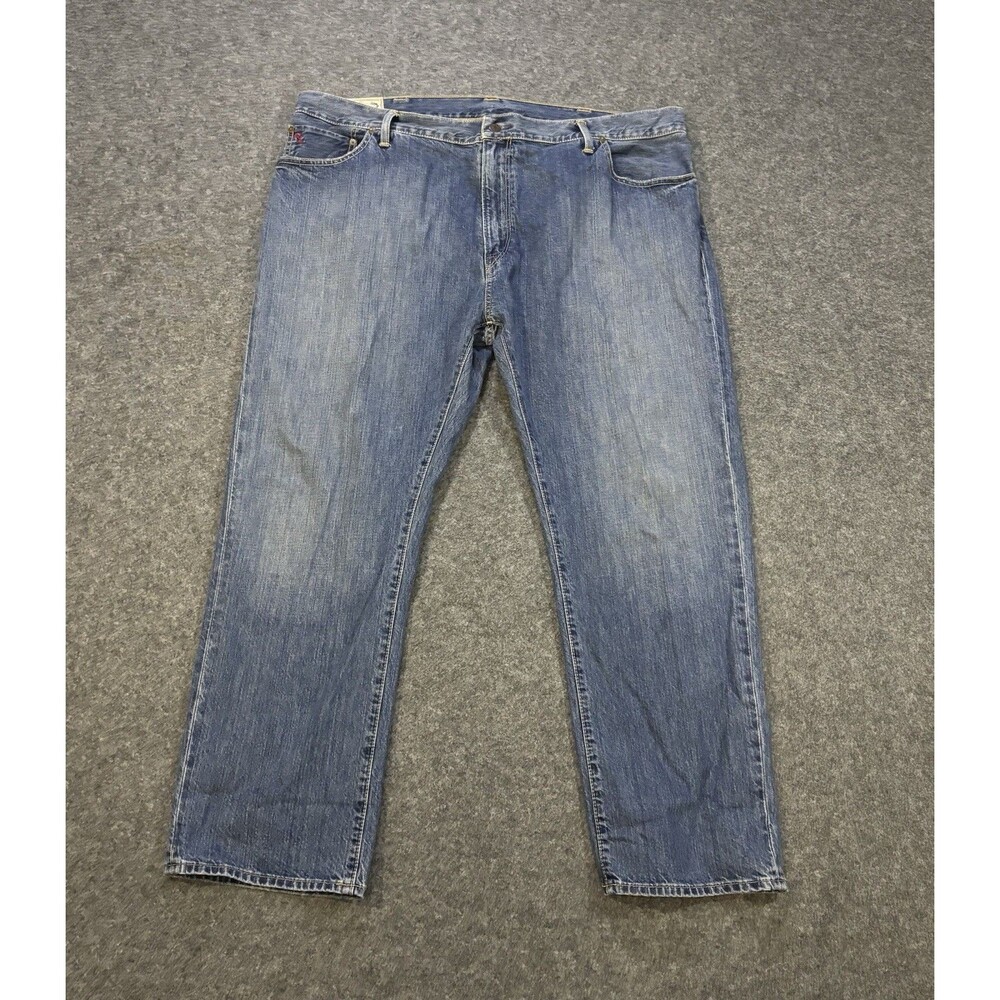 Polo Ralph Lauren Jeans 44x30 Hampton Relaxed Straight Regular Blue Med Wash